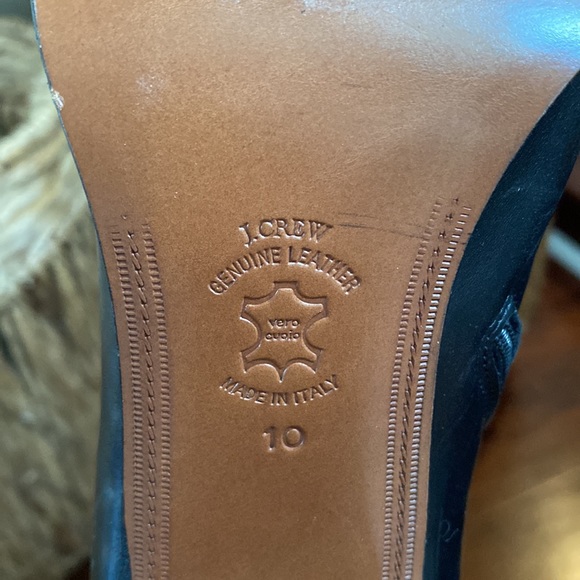 Vintage J Crew Black Leather Knee-High Boots - Picture 4 of 5